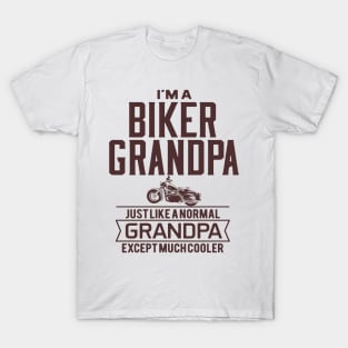 i'am just a biker grandpa brown T-Shirt